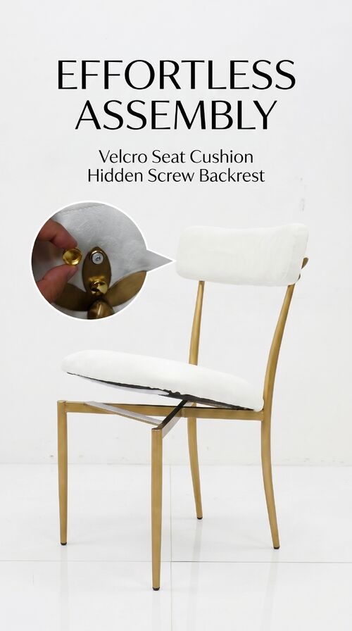 tin tức công ty mới nhất về Ra mắt sản phẩm mới — Ghế tiệc cưới bằng thép không gỉ có thể tháo rời hiện đại