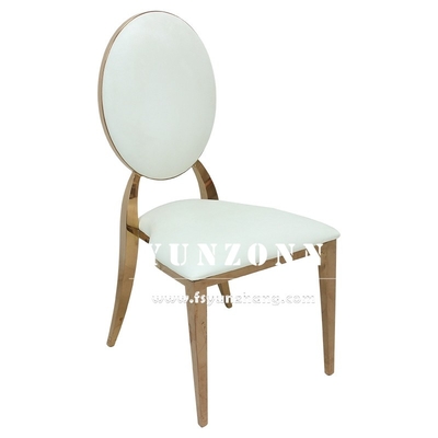 Ghế đám cưới bằng thép không gỉ vàng Cho thuê ghế đám cưới hoàng gia W49xD53xH94cm