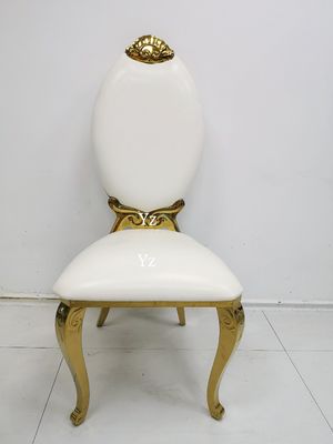 Ghế ăn tiệc cưới lưng cao Vải thép không gỉ cho sự kiện W50xD65xH110cm