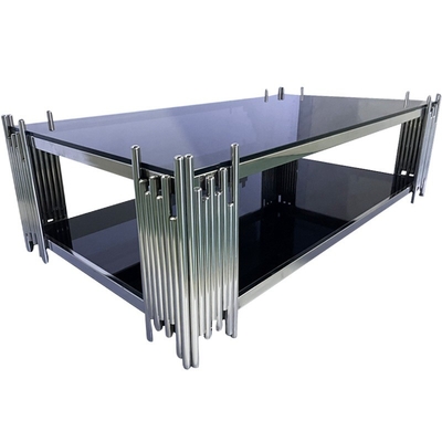 Bán hàng sỉ giá cao bảng cà phê hiện đại Luxury Mirrored Marble Table Sets Rectangle Center Table Set