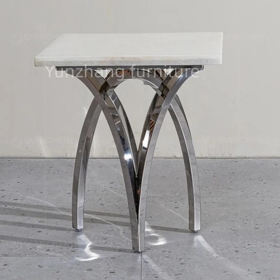 Nội thất khách sạn Sofa Side End Table Line Sense Silver Low Key Design