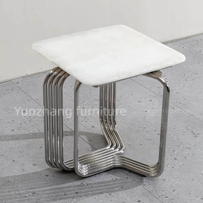 Bàn Vuông Mặt Ống Thép Sofa Nhỏ Bàn Cà Phê Cho Phòng Khách Ban Công Căn Hộ