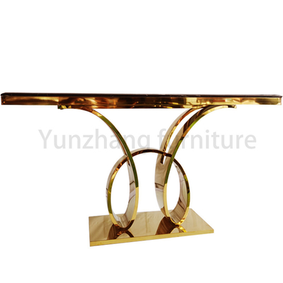 Lối vào Top Bàn điều khiển bằng vàng hiện đại Mặt đá cẩm thạch hình chữ nhật giả bền