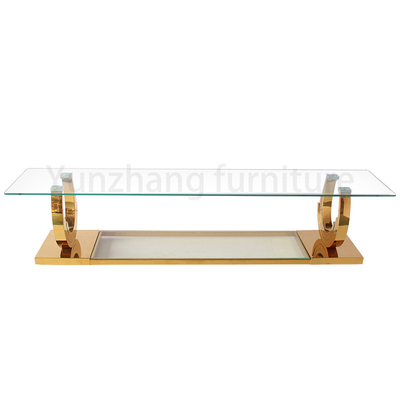 Kệ Bàn Cà Phê Hình Chữ Nhật Kính Trong Suốt Phong Cách Đơn Giản