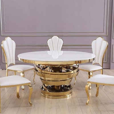 Đồ nội thất Bàn cà phê Vòng Thép không gỉ Bàn đặt Sơn vàng Cho phòng khách