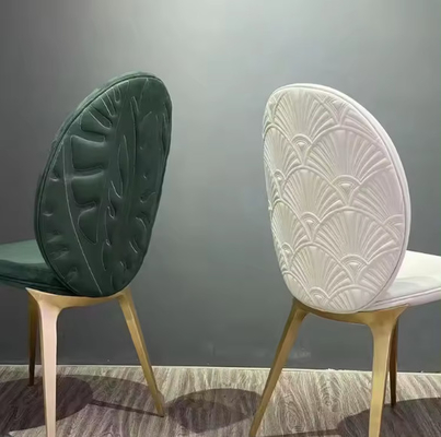 Ghế khách sạn hiện đại tối giản cao cấp nhà thiết kế gia đình lưng thép không gỉ lá ghế ăn