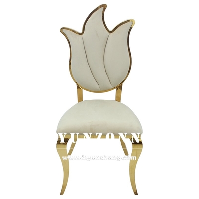 Thiết kế hoa Ghế cưới cao lưng Ghế nội thất hoàng gia 49X56X107cm