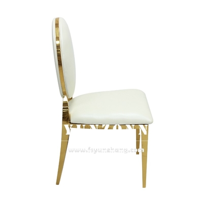 Ghế đám cưới bằng thép không gỉ vàng Cho thuê ghế đám cưới hoàng gia W49xD53xH94cm