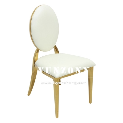 Ghế kim loại thép không gỉ T-Gold cho quầy lễ tân khách sạn, ghế xếp chồng, ghế tiệc cưới, ghế ngồi bọc nhung phong cách Bắc Âu