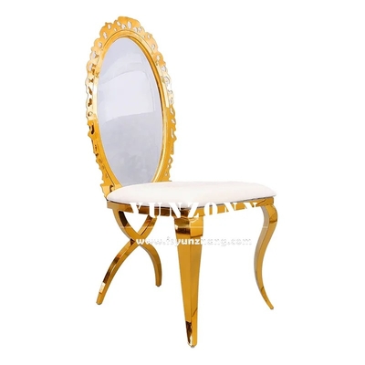 Fancy Acrylic Sunflower Back Gold Home Dining Chair Stacking Stainless Steel Wedding Chair cho bữa tiệc khách sạn được sử dụng