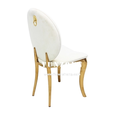 Khách sạn cao cấp Banquet Chair Gold Wedding Party Stainless Steel Living Room White Velvet Dining Chair