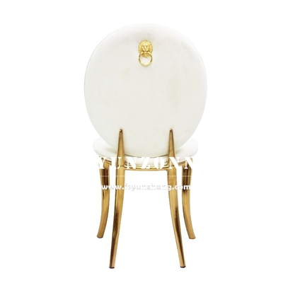 Khách sạn cao cấp Banquet Chair Gold Wedding Party Stainless Steel Living Room White Velvet Dining Chair