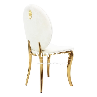 Khách sạn cao cấp Banquet Chair Gold Wedding Party Stainless Steel Living Room White Velvet Dining Chair