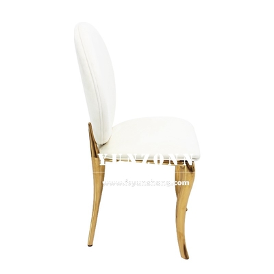 Khách sạn cao cấp Banquet Chair Gold Wedding Party Stainless Steel Living Room White Velvet Dining Chair