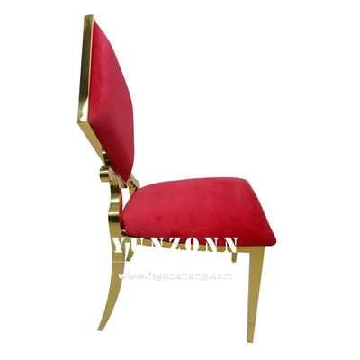Ghế ăn bằng thép không gỉ vàng thanh lịch với thiết kế kim cương Poker