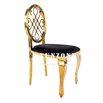 Hoa vàng hồng trở lại phòng ăn đồ nội thất xếp chồng đệm di động ghế tiệc cưới cho phòng tiệc