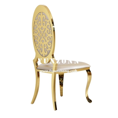 Các sự kiện Stainless Steel Gold Khách sạn Tiệc cưới ghế ăn