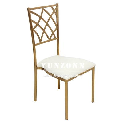 Đồ ăn hiện đại Đồ cưới xếp chồng Chiavari ghế vàng thép không gỉ ghế tiệc