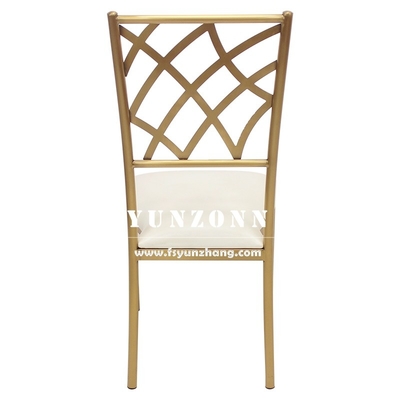 Đồ ăn hiện đại Đồ cưới xếp chồng Chiavari ghế vàng thép không gỉ ghế tiệc