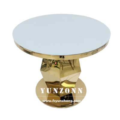 Đứng bánh bánh cưới vàng Vòng đứng thép không gỉ Nodern Cake Table