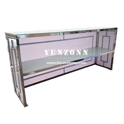 Đồ nội thất khách sạn thiết kế thời trang hiện đại Wine Bar Table Silver Event Party High Bar Counter