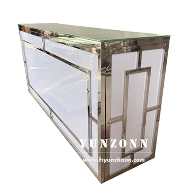 Đồ nội thất khách sạn thiết kế thời trang hiện đại Wine Bar Table Silver Event Party High Bar Counter