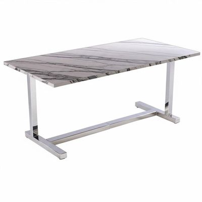 Bàn đá cẩm thạch hình chữ nhật bằng thép không gỉ bằng kim loại với độ dày hàng đầu 10 mm