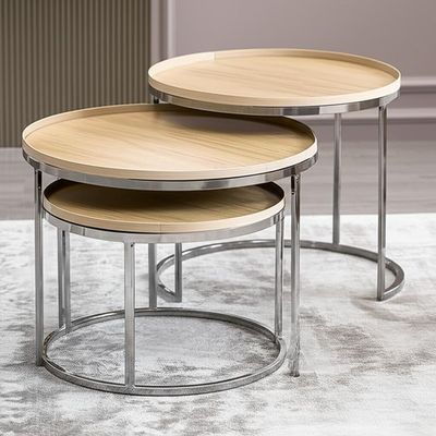 Thiết bị nội thất Bàn cà phê Thép không gỉ Bàn tròn