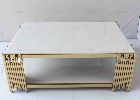 Bàn trà bên kim loại vàng Bàn cà phê D60xH50cm 201 thép không gỉ