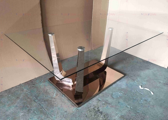 Bàn ăn hiện đại sang trọng SS Base Bộ bàn ăn bằng kính bóng cho 4 người