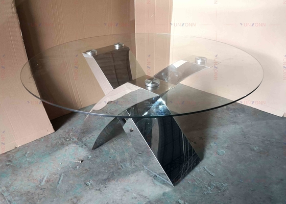 Bàn ăn hiện đại sang trọng SS Base Bộ bàn ăn bằng kính bóng cho 4 người