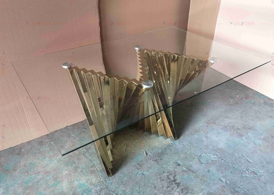 Bàn ăn hiện đại sang trọng SS Base Bộ bàn ăn bằng kính bóng cho 4 người