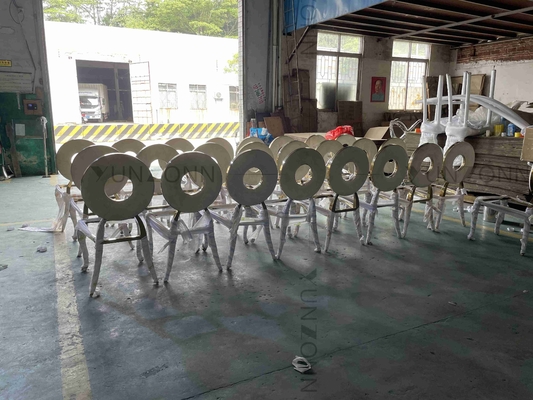 Ghế ăn tròn lưng ghế Thiết kế đặc biệt Ghế tiệc có chức năng xếp chồng lên nhau