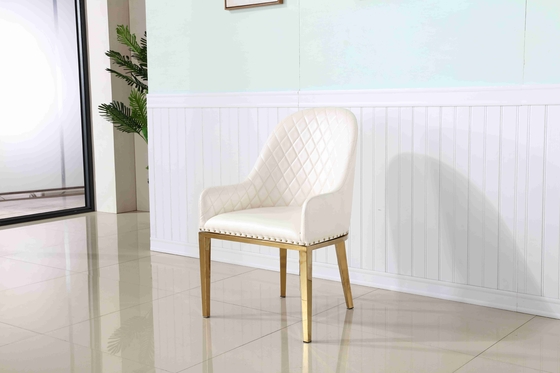 Bắc Âu Ghế phòng ăn đệm ghế SS Da thương lượng Ghế phòng ăn màu trắng