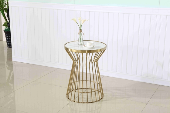 Bàn bánh cưới bằng thép không gỉ vàng sang trọng để trang trí sự kiện