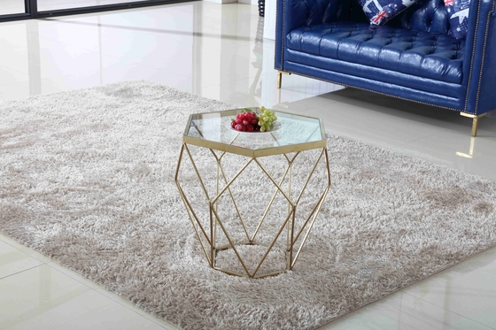 Bàn cà phê bằng kính hiện đại bằng thép không gỉ Bàn trà phong cách Phòng khách Đóng gói phòng ngọc trai