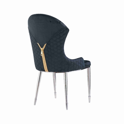 Modern Baroque Polished Stainless Steel Dining Chair Nhà khách sạn