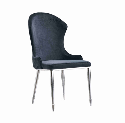 Modern Baroque Polished Stainless Steel Dining Chair Nhà khách sạn
