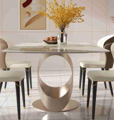 Bộ bàn ghế ăn hiện đại sang trọng với đế thép không gỉ X