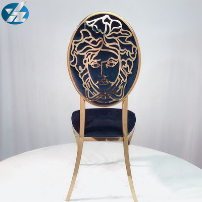Versache Back Black Velvet Ghế ăn Ghế bằng thép không gỉ vàng