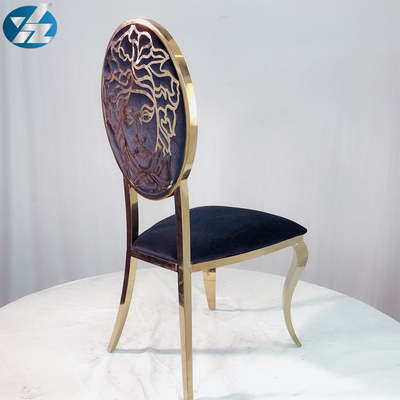 Versache Back Black Velvet Ghế ăn Ghế bằng thép không gỉ vàng