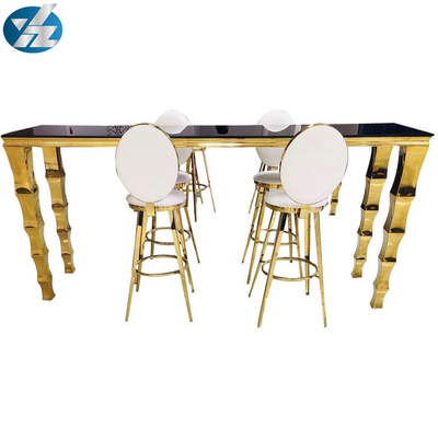 Ghế tròn lưng cao Ghế bar Quán rượu Bộ bàn ghế bằng thép không gỉ
