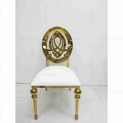 Ghế tiệc cưới cổ điển có thể xếp chồng lên nhau Ghế tiệc cưới da bằng thép không gỉ