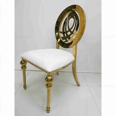 Ghế tiệc cưới cổ điển có thể xếp chồng lên nhau Ghế tiệc cưới da bằng thép không gỉ