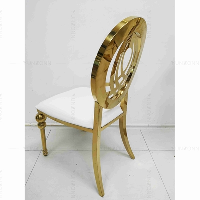 Ghế tiệc cưới cổ điển có thể xếp chồng lên nhau Ghế tiệc cưới da bằng thép không gỉ