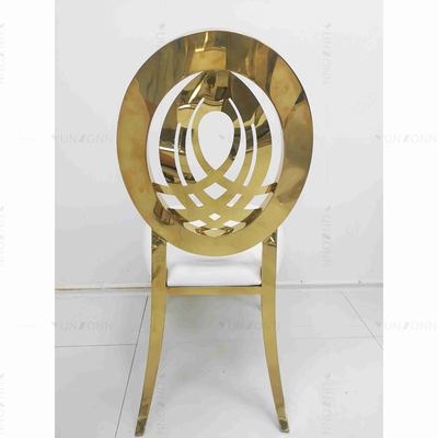 Ghế tiệc cưới cổ điển có thể xếp chồng lên nhau Ghế tiệc cưới da bằng thép không gỉ