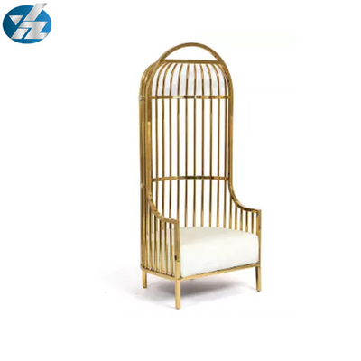 Ghế lồng chim vàng đầy màu sắc Ghế cô dâu và chú rể 10KGS 201 Thép không gỉ