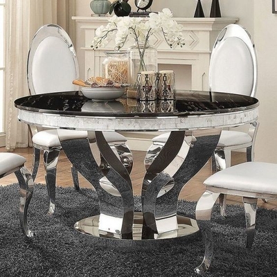 Bộ bàn ăn Anchorage Glam Silver D150XH75 Light Luxury