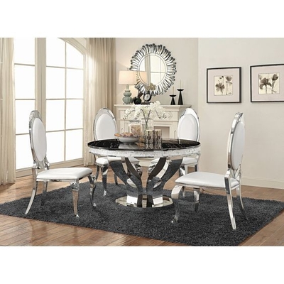 Bộ bàn ăn Anchorage Glam Silver D150XH75 Light Luxury