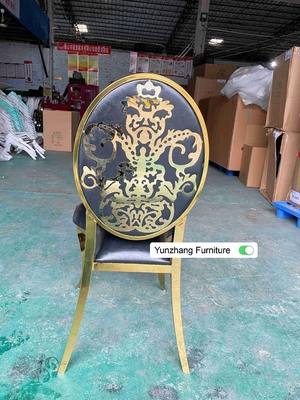 Ghế sự kiện có thể xếp chồng lên nhau bằng thép không gỉ truyền thống Cho thuê mặt sau W50xD65xH92cm